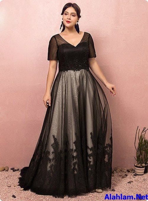 كذاب قبة أرجواني موديلات فساتين كم طويل للسمينات bsssem com